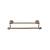 Top Knobs ED7GBZE Edwardian Bath 20 1/2" Wall Mount Ribbon Backplate Double Towel Bar in German Bronze