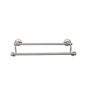 Top Knobs ED7BSND Edwardian Bath 20 1/2" Wall Mount Plain Backplate Double Towel Bar in Brushed Satin Nickel