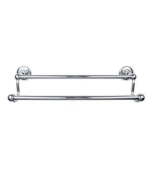 Top Knobs ED7PCD Edwardian Bath 20 1/2" Wall Mount Plain Backplate Double Towel Bar in Oil Rubbed Bronze