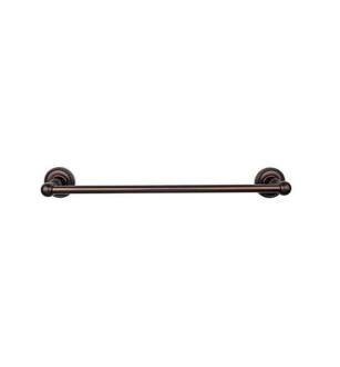 Top Knobs ED6ORBF Edwardian Bath 20 1/2" Wall Mount Rope Backplate Single Towel Bar in Oil Rubbed Bronze