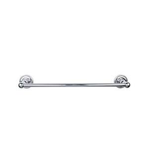 Top Knobs ED6PCF Edwardian Bath 20 1/2" Wall Mount Rope Backplate Single Towel Bar in Polished Chrome