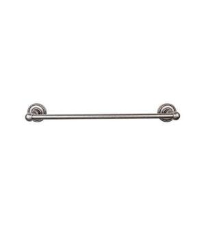 Top Knobs ED6APF Edwardian Bath 20 1/2" Wall Mount Rope Backplate Single Towel Bar in Antique Pewter