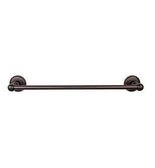 Top Knobs ED6ORBD Edwardian Bath 20 1/2" Wall Mount Plain Backplate Single Towel Bar in Oil Rubbed Bronze