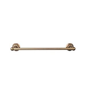 Top Knobs ED6GBZB Edwardian Bath 20 1/2" Wall Mount Hex Backplate Single Towel Bar in German Bronze