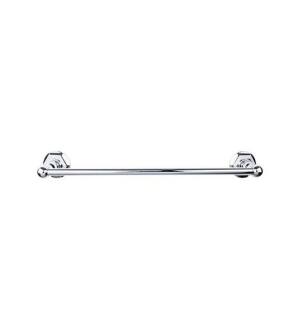 Top Knobs ED6PCB Edwardian Bath 20 1/2" Wall Mount Hex Backplate Single Towel Bar in Polished Chrome