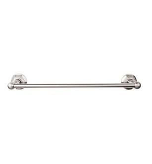 Top Knobs ED6BSNB Edwardian Bath 20 1/2" Wall Mount Hex Backplate Single Towel Bar in Brushed Satin Nickel