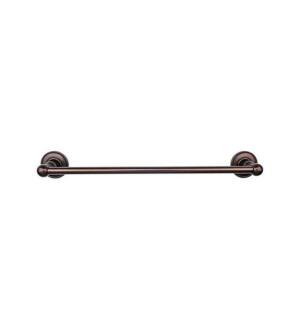 Top Knobs ED6ORBA Edwardian Bath 20 1/2" Wall Mount Beaded Backplate Single Towel Bar in Oil Rubbed Bronze