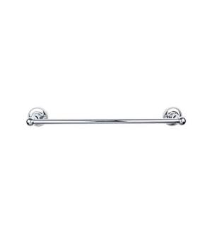 Top Knobs ED6PCA Edwardian Bath 20 1/2" Wall Mount Beaded Backplate Single Towel Bar in Polished Chrome