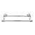 Top Knobs ED11PCE Edwardian Bath 32 1/2" Wall Mount Ribbon Backplate Double Towel Bar in Polished Chrome