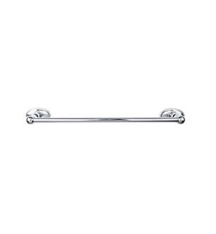 Top Knobs ED10PCC Edwardian Bath 32 1/2" Wall Mount Oval Backplate Single Towel Bar in Polished Chrome