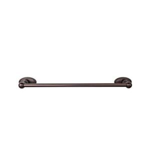 Top Knobs ED10ORBC Edwardian Bath 32 1/2" Wall Mount Oval Backplate Single Towel Bar in Oil Rubbed Bronze