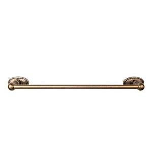 Top Knobs ED10GBZC Edwardian Bath 32 1/2" Wall Mount Oval Backplate Single Towel Bar in German Bronze