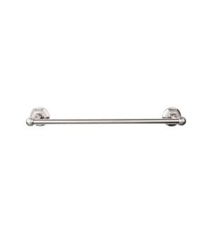 Top Knobs ED10BSNB Edwardian Bath 32 1/2" Wall Mount Hex Backplate Single Towel Bar in Brushed Satin Nickel
