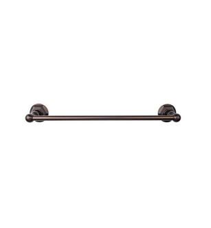 Top Knobs ED10ORBB Edwardian Bath 32 1/2" Wall Mount Hex Backplate Single Towel Bar in Oil Rubbed Bronze