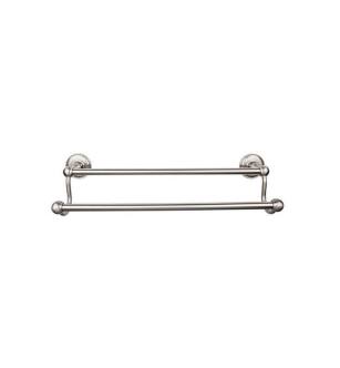 Top Knobs ED9BSND Edwardian Bath 26 1/2" Wall Mount Plain Backplate Double Towel Bar in Brushed Satin Nickel