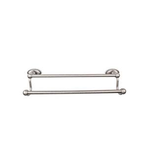 Top Knobs ED9APC Edwardian Bath 26 1/2" Wall Mount Oval Backplate Double Towel Bar in Antique Pewter