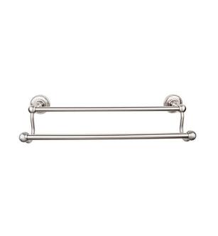 Top Knobs ED9BSNA Edwardian Bath 26 1/2" Wall Mount Rope Backplate Double Towel Bar in Brushed Satin Nickel