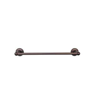 Top Knobs ED8ORBA Edwardian Bath 26 1/2" Wall Mount Rope Backplate Single Towel Barcloned in Oil Rubbed Bronze