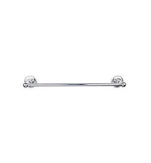Top Knobs ED8PCA Edwardian Bath 26 1/2" Wall Mount Rope Backplate Single Towel Barcloned in Polished Chrome