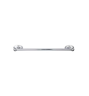 Top Knobs ED8PCC Edwardian Bath 26 1/2" Wall Mount Oval Backplate Single Towel Bar in Polished Chrome