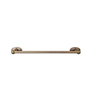 Top Knobs ED8GBZC Edwardian Bath 26 1/2" Wall Mount Oval Backplate Single Towel Bar in German Bronze