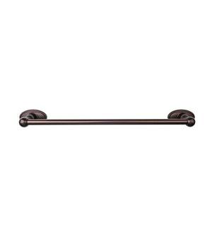 Top Knobs ED8ORBC Edwardian Bath 26 1/2" Wall Mount Oval Backplate Single Towel Bar in Oil Rubbed Bronze
