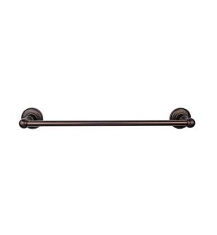 Top Knobs ED8ORBD Edwardian Bath 26 1/2" Wall Mount Plain Backplate Single Towel Bar in Oil Rubbed Bronze