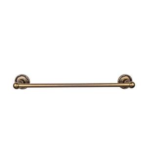 Top Knobs ED8GBZE Edwardian Bath 26 1/2" Wall Mount Ribbon Backplate Single Towel Bar in German Bronze
