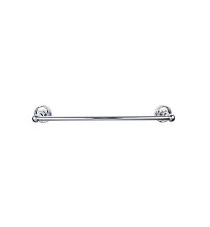 Top Knobs ED8PCE Edwardian Bath 26 1/2" Wall Mount Ribbon Backplate Single Towel Bar in Polished Chrome