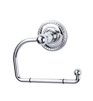Top Knobs ED4PCF Edwardian Bath 4 3/4" Wall Mount Rope Backplate Tissue Paper Holder in Polished Chrome