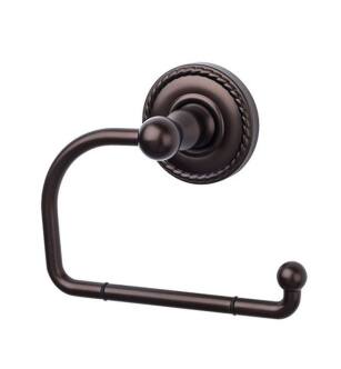 Top Knobs ED4ORBF Edwardian Bath 4 3/4" Wall Mount Rope Backplate Tissue Paper Holder in Oil Rubbed Bronze