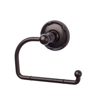 Top Knobs ED4ORBE Edwardian Bath 4 3/4" Wall Mount Ribbon Backplate Tissue Paper Holder in Oil Rubbed Bronze