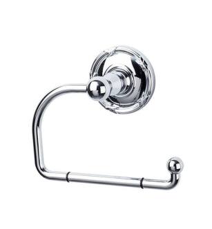Top Knobs ED4PCE Edwardian Bath 4 3/4" Wall Mount Ribbon Backplate Tissue Paper Holder in Polished Chrome