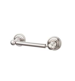 Top Knobs ED3BSNF Edwardian Bath 9 3/8" Wall Mount Rope Backplate Tissue Paper Holder in Brushed Satin Nickel