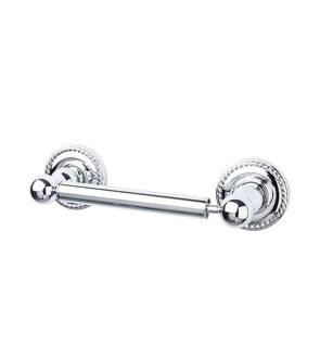 Top Knobs ED3PCF Edwardian Bath 9 3/8" Wall Mount Rope Backplate Tissue Paper Holder in Polished Chrome