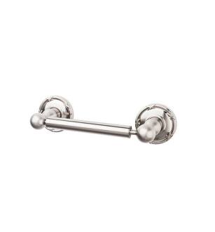 Top Knobs ED3BSNE Edwardian Bath 9 3/8" Wall Mount Ribbon Backplate Tissue Paper Holder in Brushed Satin Nickel