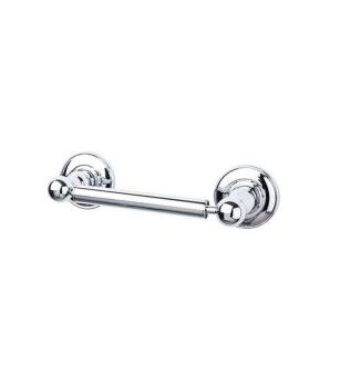 Top Knobs ED3PCD Edwardian Bath 9 3/8" Wall Mount Plain Backplate Tissue Paper Holder in Polished Chrome