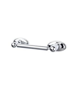 Top Knobs ED3PCC Edwardian Bath 9 3/8" Wall Mount Oval Backplate Tissue Paper Holder in Polished Chrome
