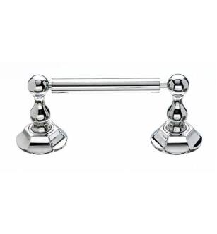 Top Knobs ED3PCB Edwardian Bath 9 3/8" Wall Mount Hex Backplate Tissue Paper Holder in Polished Chrome