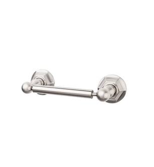 Top Knobs ED3BSNB Edwardian Bath 9 3/8" Wall Mount Hex Backplate Tissue Paper Holder in Brushed Satin Nickel