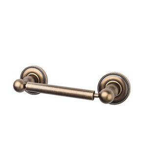 Top Knobs ED3GBZA Edwardian Bath 9 3/8" Wall Mount Beaded Backplate Tissue Paper Holder in German Bronze