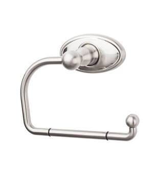 Top Knobs ED4BSNC Edwardian Bath 4 3/4" Wall Mount Oval Backplate Tissue Paper Holder in Brushed Satin Nickel