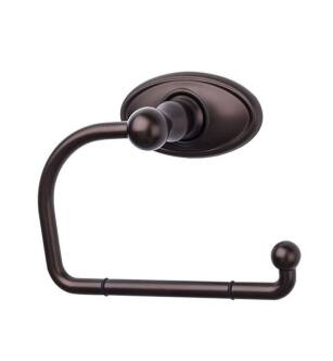 Top Knobs ED4ORBC Edwardian Bath 4 3/4" Wall Mount Oval Backplate Tissue Paper Holder in Oil Rubbed Bronze