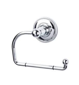 Top Knobs ED4PCA Edwardian Bath 4 3/4" Wall Mount Beaded Backplate Tissue Paper Holder in Polished Chrome