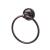 Top Knobs ED5ORBE Edwardian Bath 7" Wall Mount Ribbon Backplate Towel Ring in Oil Rubbed Bronze