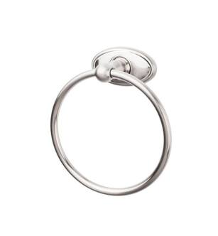 Top Knobs ED5BSNC Edwardian Bath 7" Wall Mount Oval Backplate Towel Ring in Brushed Satin Nickel