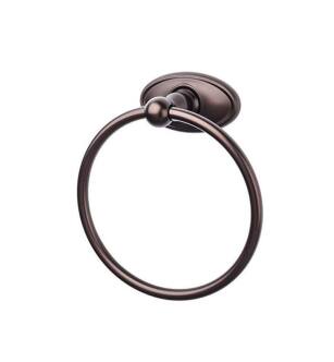 Top Knobs ED5ORBC Edwardian Bath 7" Wall Mount Oval Backplate Towel Ring in Oil Rubbed Bronze