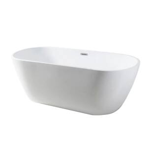 Trone 820360 Bryn67 Acrylic Freestanding Soaker in White